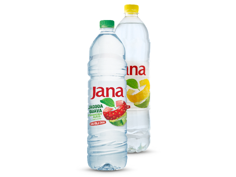 Dvije boce aromatizirane vode: jagoda-guava i limun-limeta.