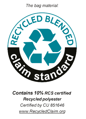 Certifikat za reciklirani miješani materijal: sadrži 10% RCS certificiranog recikliranog poliestera.