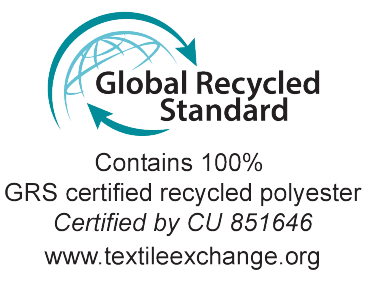 Pečat Global Recycled Standard: Sadrži 100% GRS certificiranog recikliranog poliestera, certificiran od strane CU 851646.