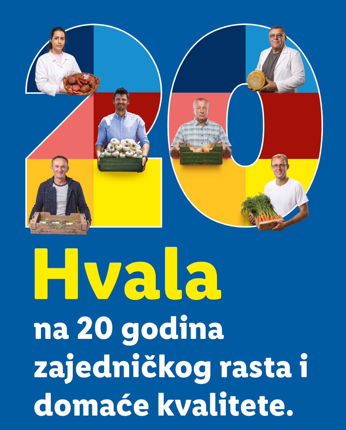 Zahvala na 20 godina zajedničkog rasta uz domaće proizvode poput povrća, sira i suhomesnatih proizvoda.