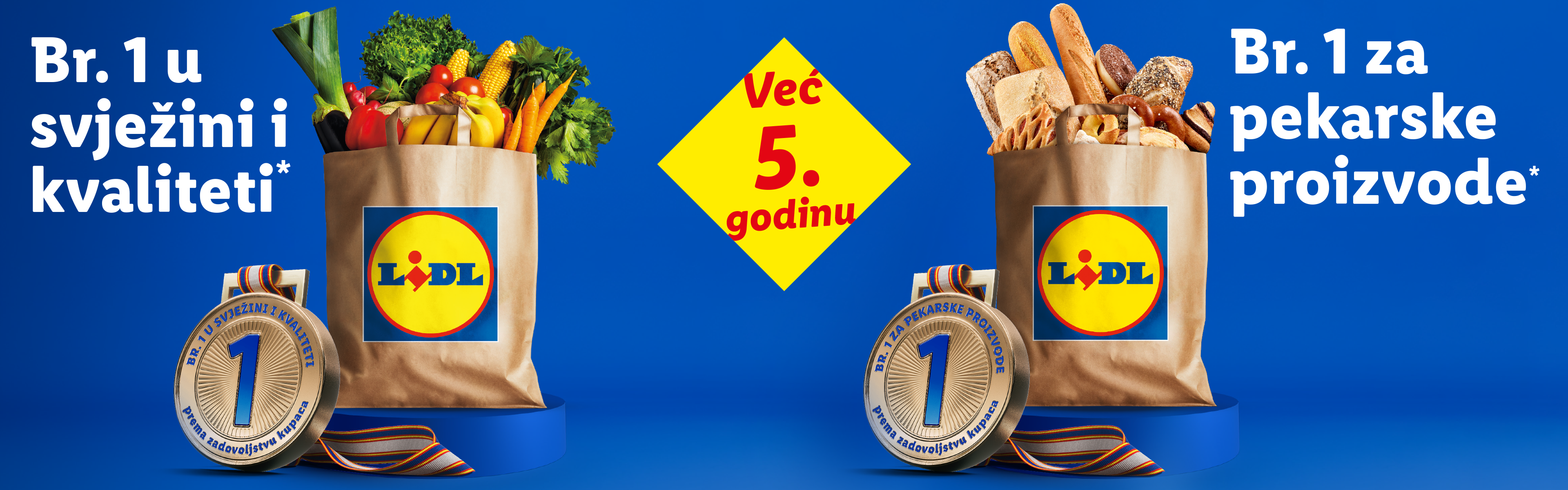 Lidl je broj 1 u svježini i kvaliteti te za pekarske proizvode već 5 godina.