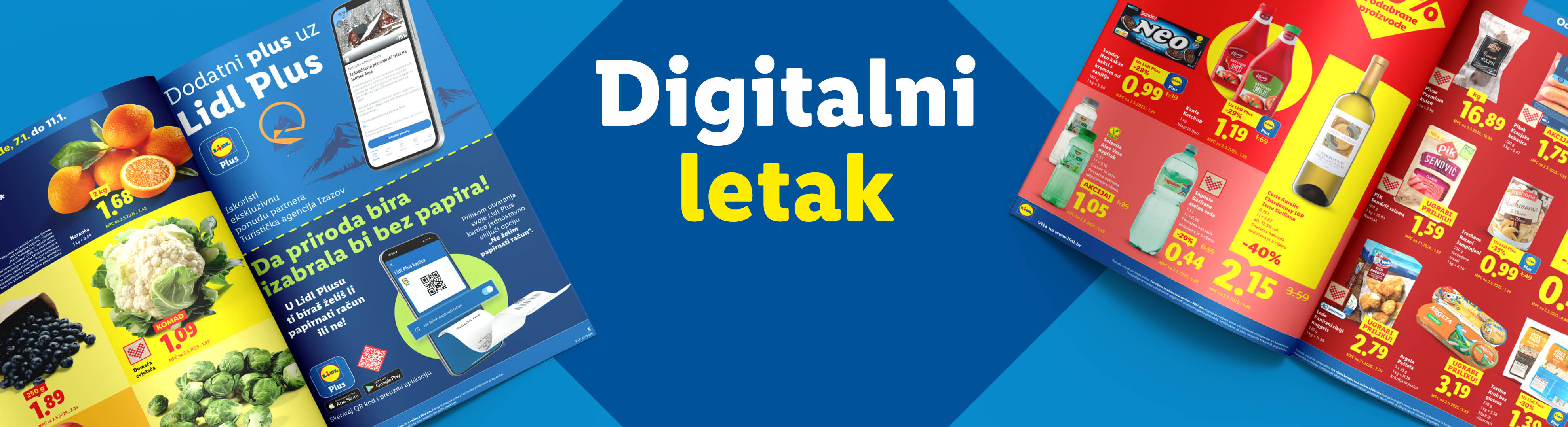 Lidl letak s ponudom naranči, cvjetače, Saguaro vode, Kania kečapa i drugih proizvoda.