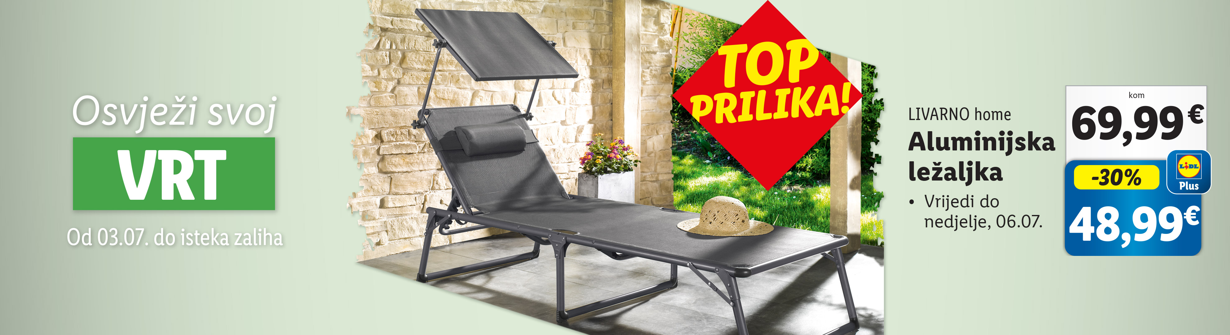 VRT ležaljka s tendom na akciji - TOP prilika!