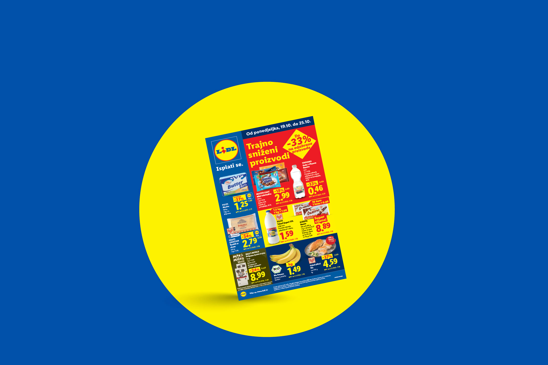 Lidl letak s popustima na prehrambene proizvode od ponedjeljka, 19.10. do 25.10.