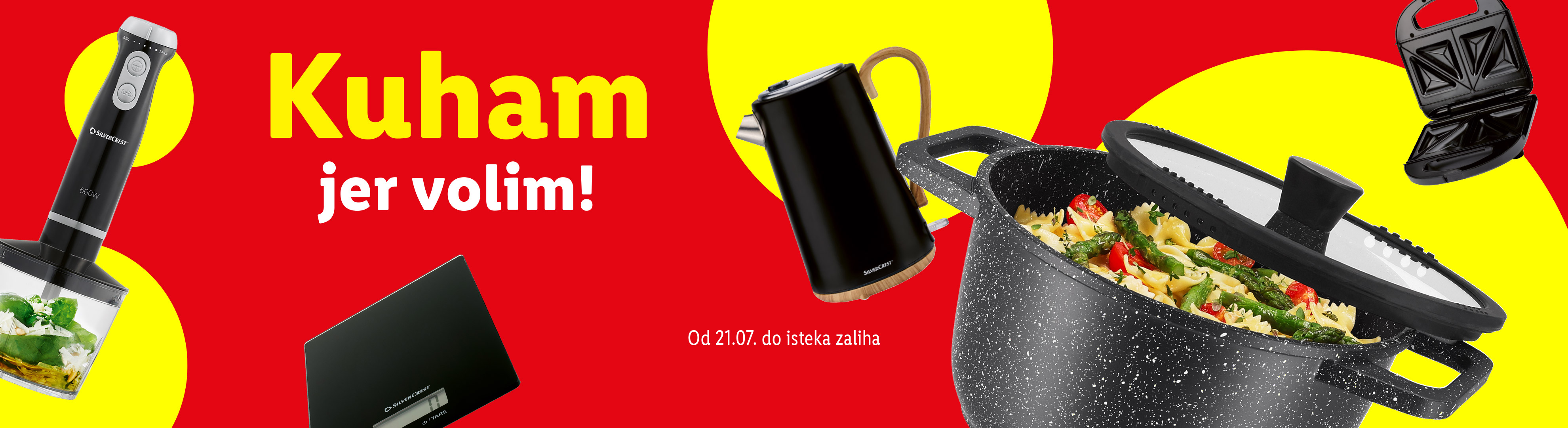 SilverCrest kuhinjski aparati: blender, vaga, lonac i toster, u prodaji do isteka zaliha.