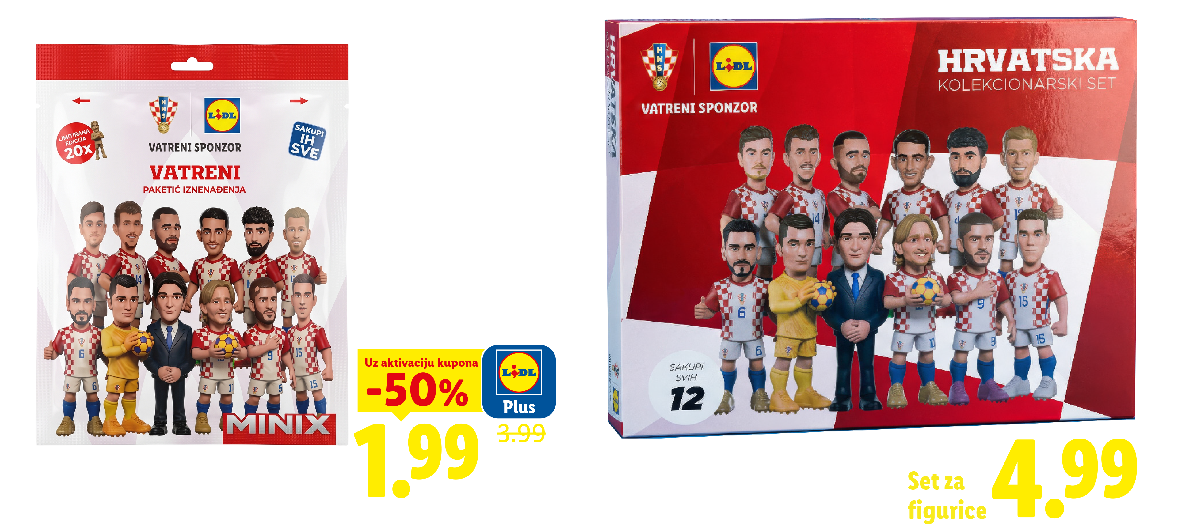Paketić iznenađenja s figuricama nogometaša i kolekcionarski set s popustom.