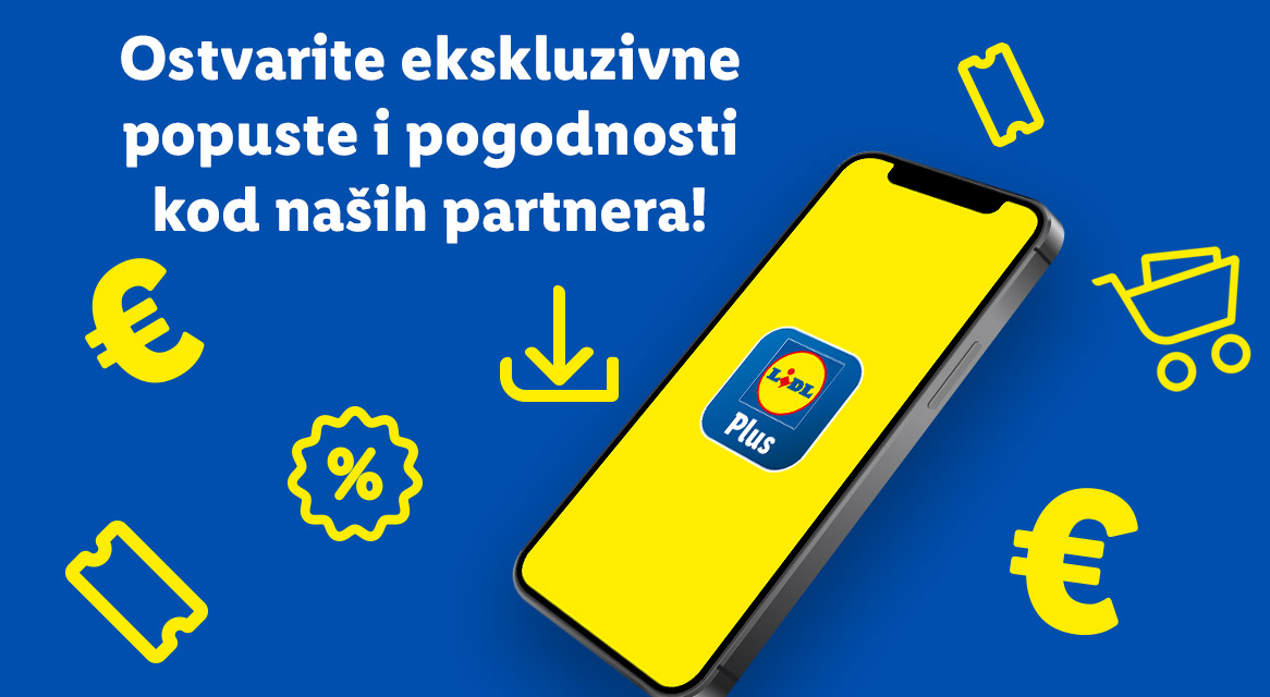 Aplikacija Lidl Plus nudi ekskluzivne popuste i pogodnosti.