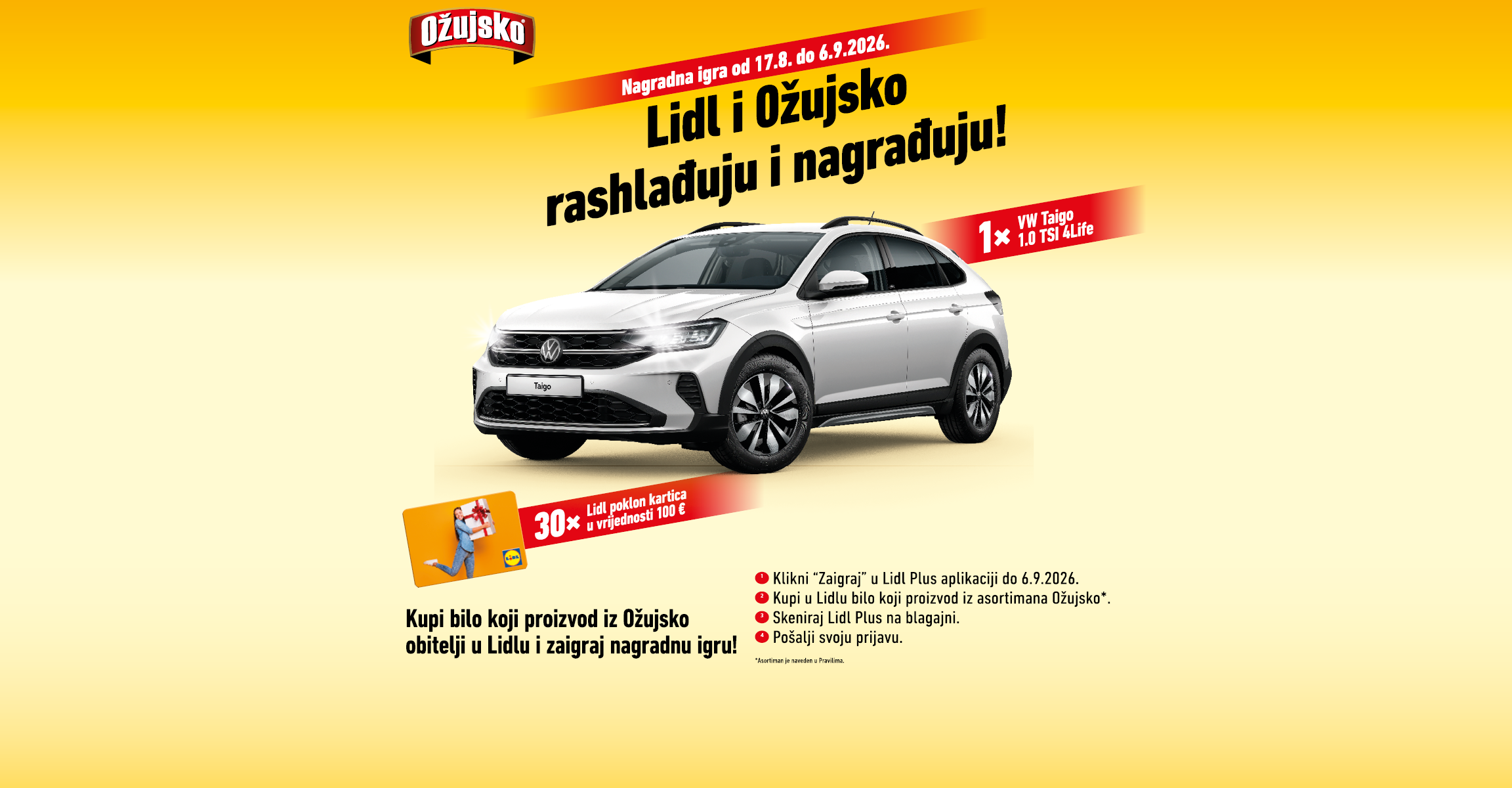 Promotivna kampanja za pivo i automobil, s nagradnom igrom i poklon karticama.