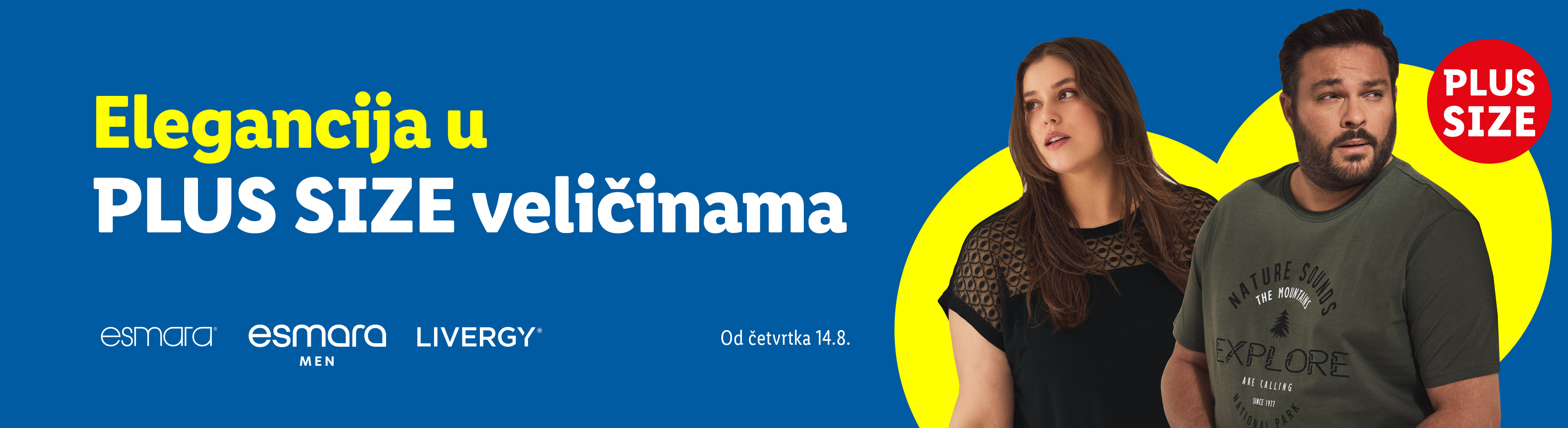 Muška i ženska odjeća velikih brojeva (plus size) marki Esmara i Livergy.
