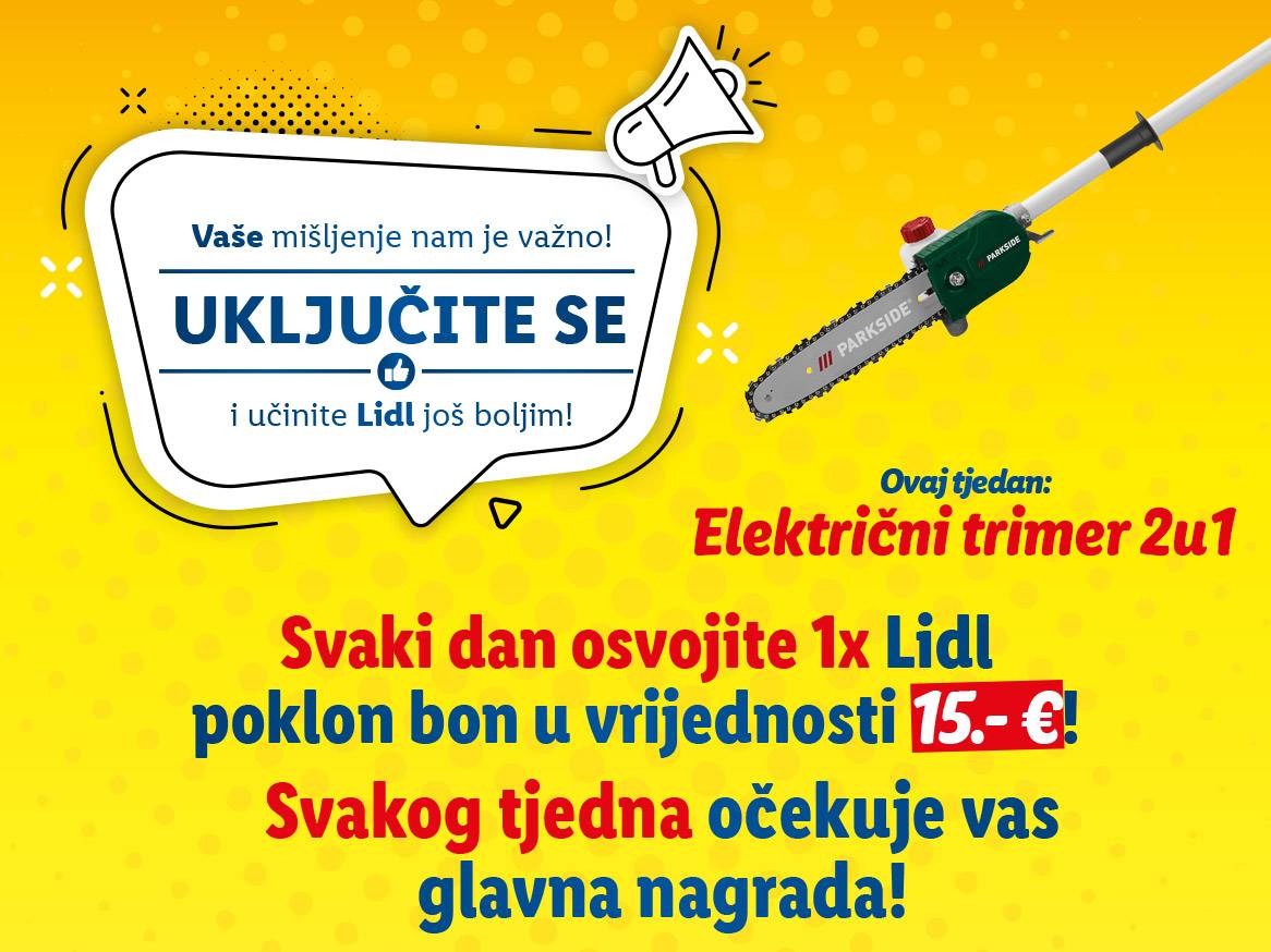 Lidl nagradna igra: osvojite električni trimer Parkside 2u1 ili poklon bon!