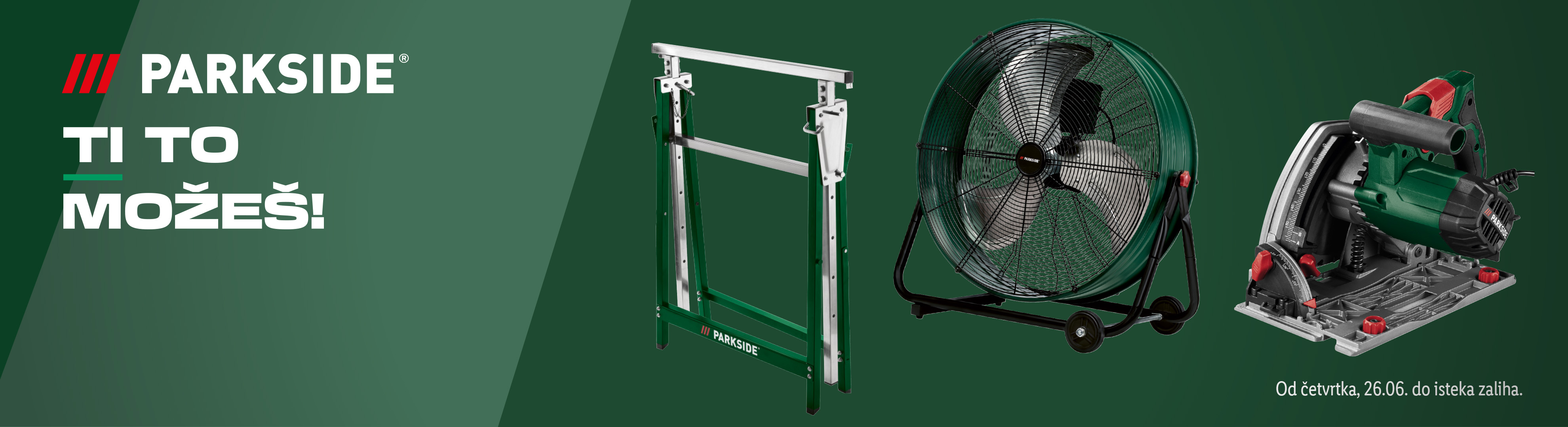 Parkside ventilator na kotačima, dostupan od 26.06. do isteka zaliha.
