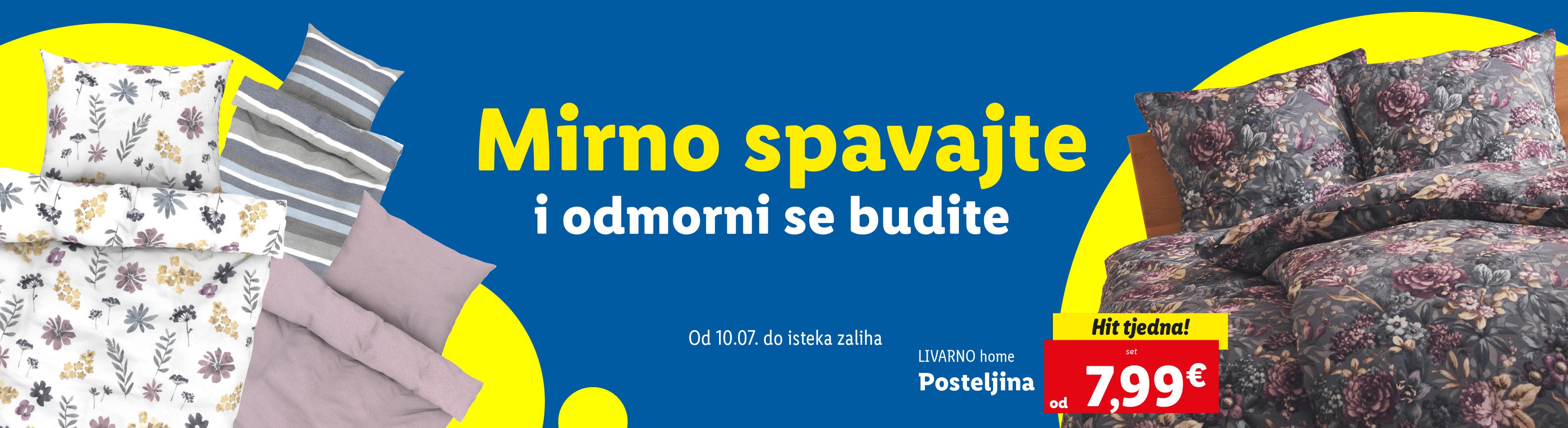 LIVARNO home posteljina na akciji: 7,99€ do isteka zaliha.
