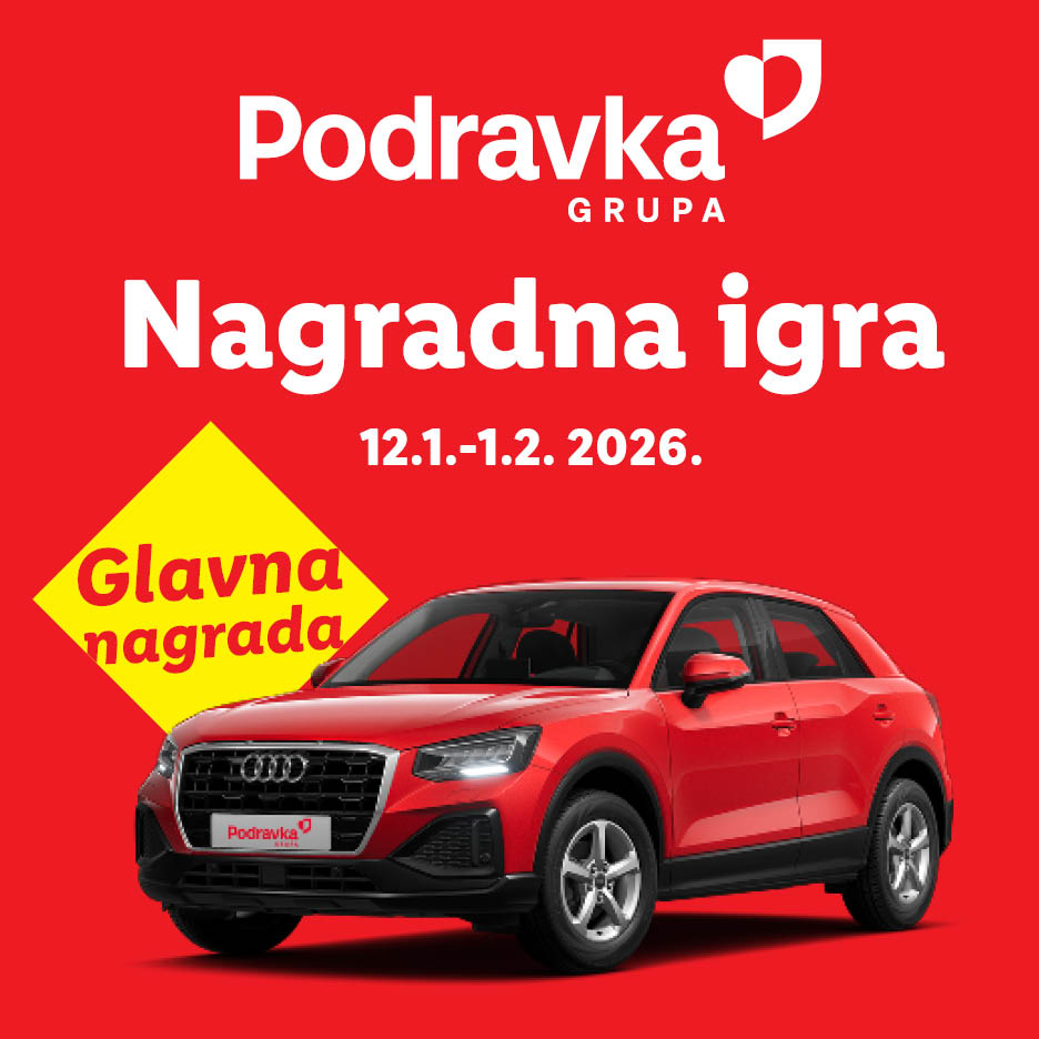 Crveni automobil kao glavna nagrada u nagradnoj igri od 12.1. do 1.2. 2026.