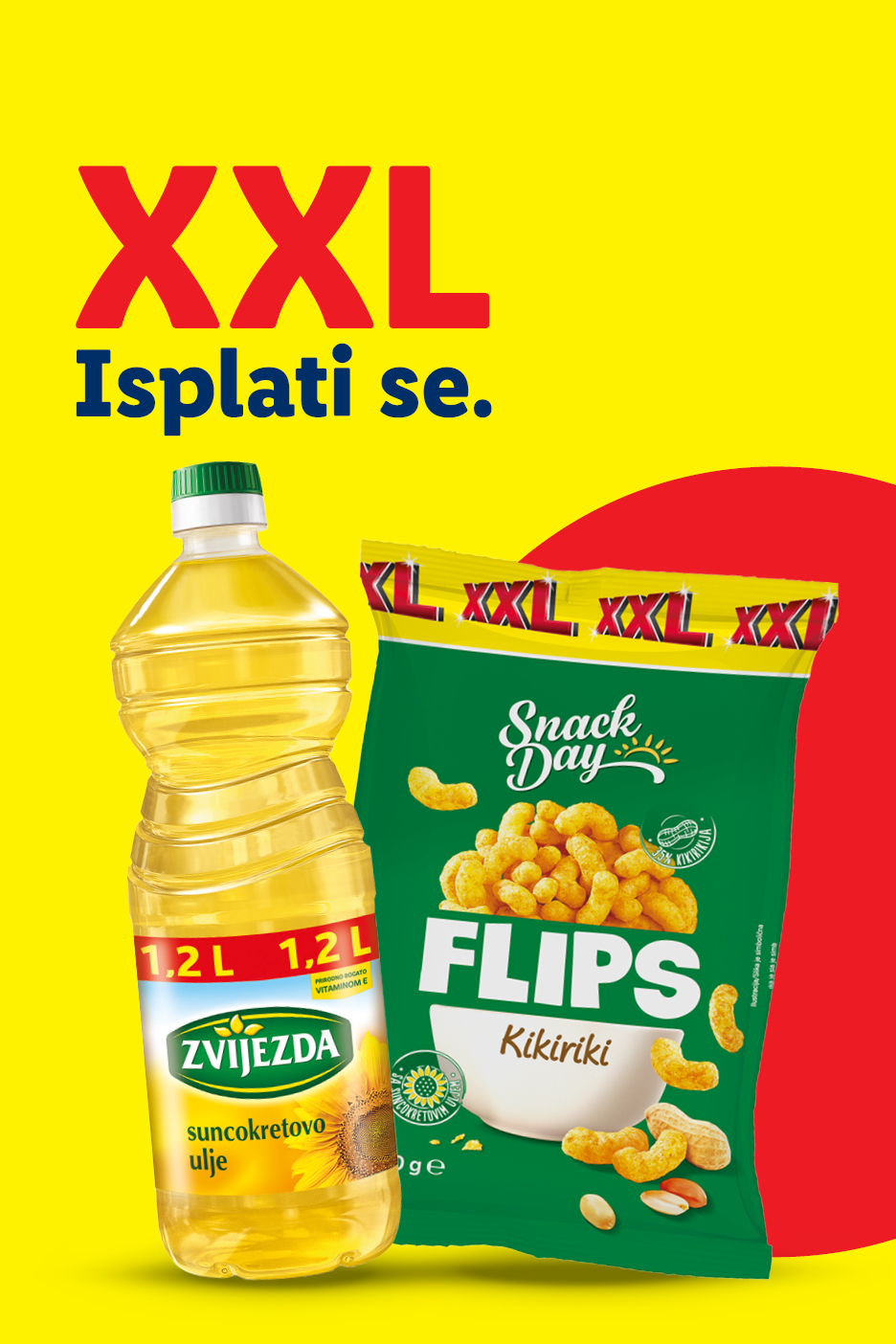 XXL ponuda: Zvijezda suncokretovo ulje 1.2L i Snack Day Flips Kikiriki.