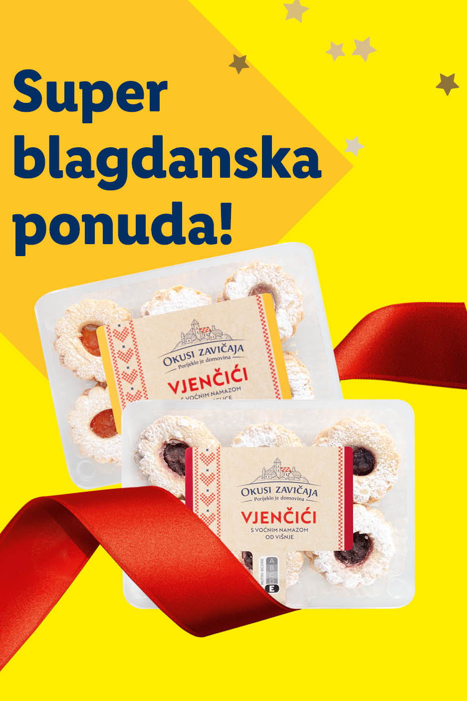 Dva pakiranja Okusi zavičaja Vjenčića s voćnim namazom od višnje