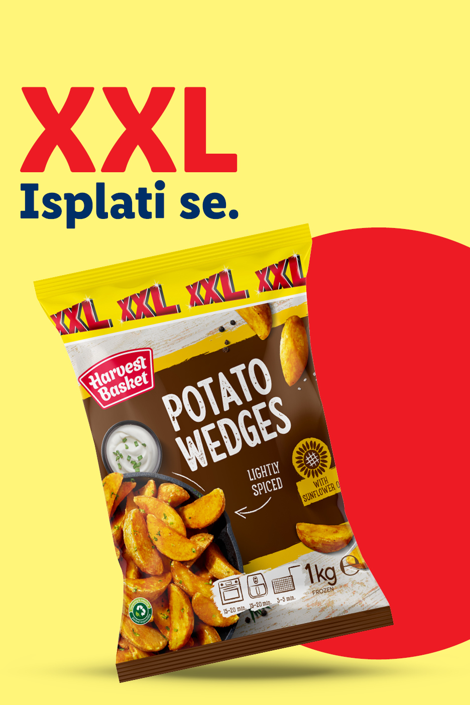 XXL Harvest Basket krumpirići, smrznuti, 1 kg.