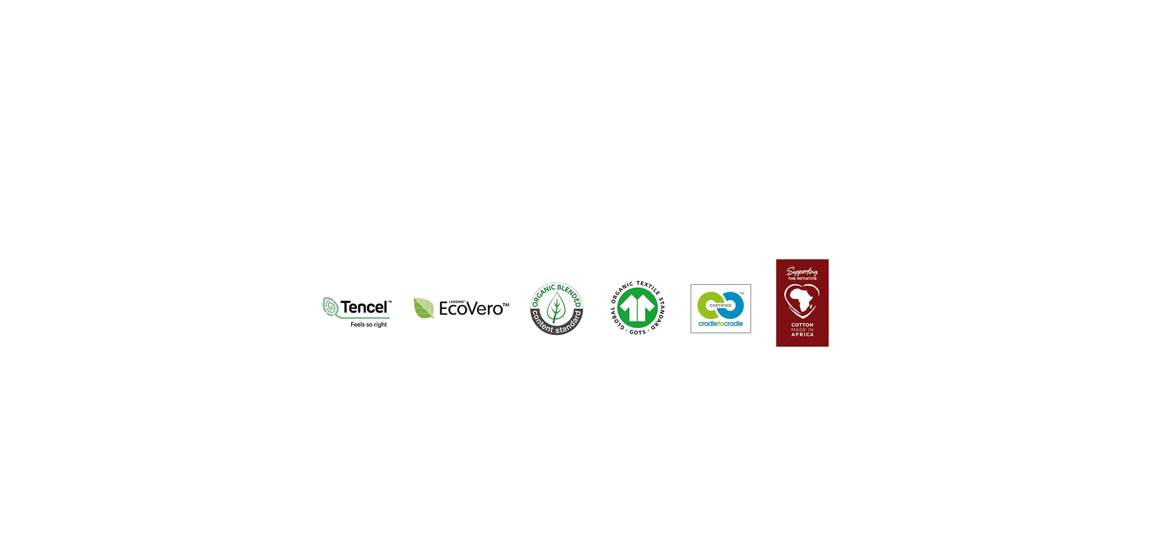 Tencel, EcoVero, GOTS i Cradle to Cradle certifikati.